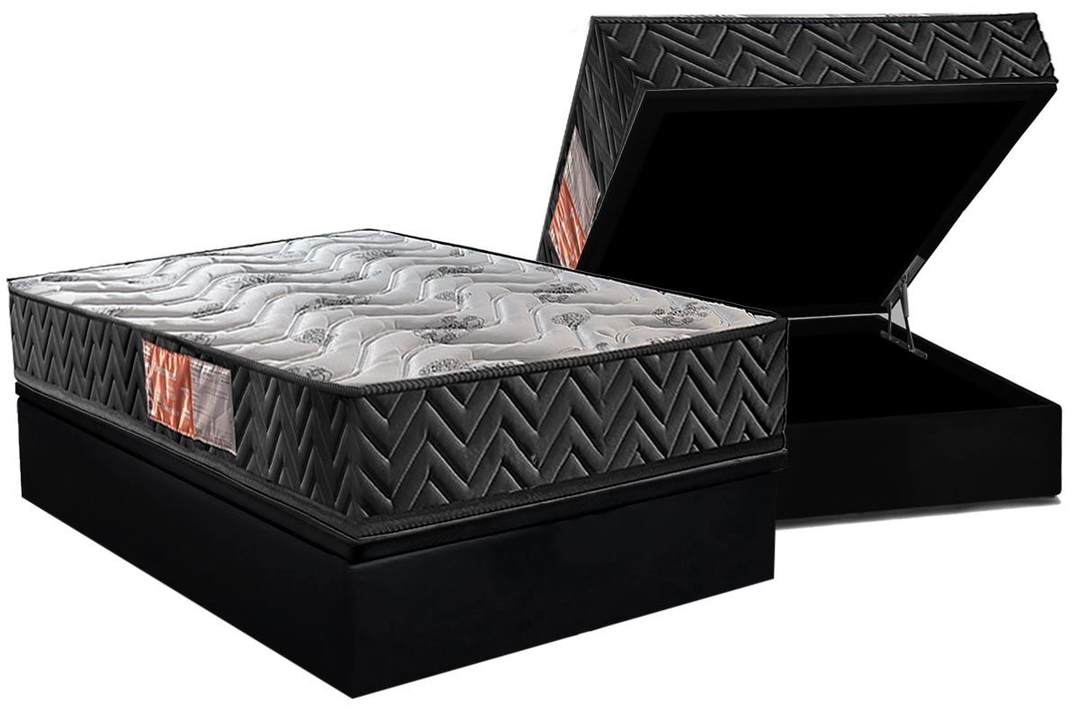 Cama Box Baú CRC +Colchão D23 Pasquale Paropas