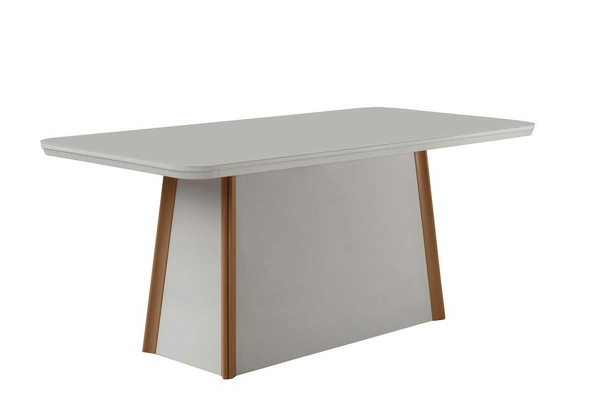 Sala Jantar Mesa Tilia Curvo 180cm + 6 Cadeiras Dakota Madeira - Rufato