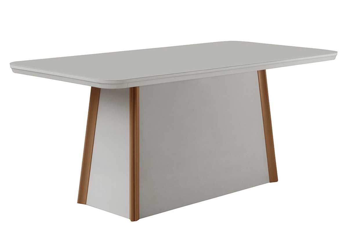 Sala Jantar Mesa Tilia Curvo 120cm + 4 Cadeiras Pietá Madeira - Rufato
