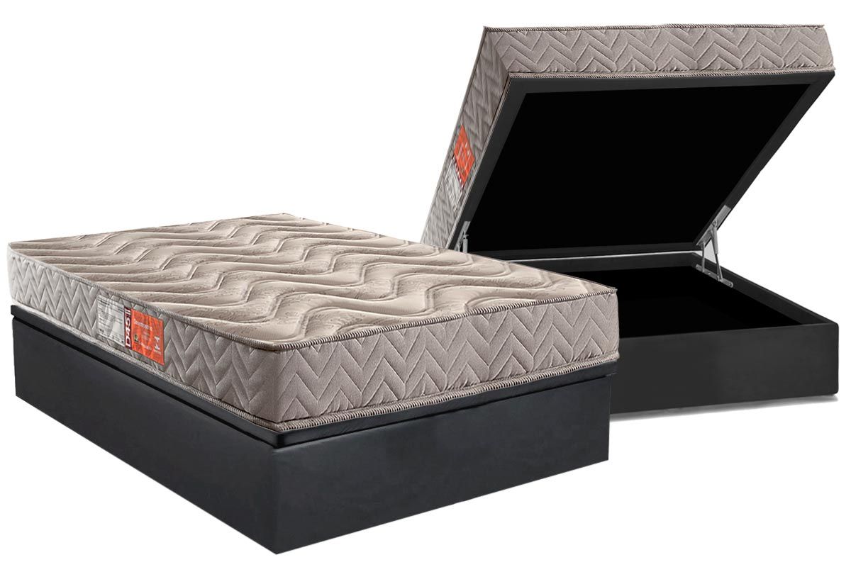 Cama Box Baú CRC +Colchão D45 Pasquale Paropas