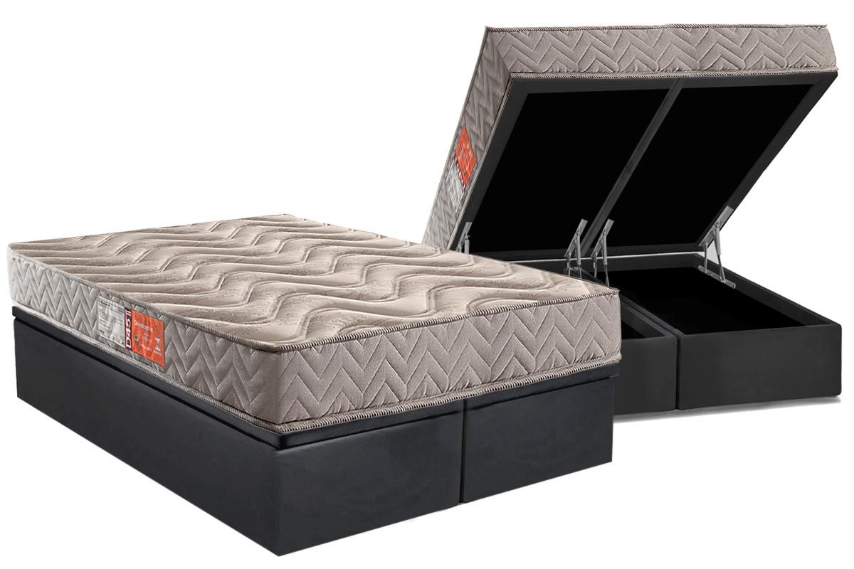 Cama Box Baú CRC +Colchão D45 Pasquale Paropas