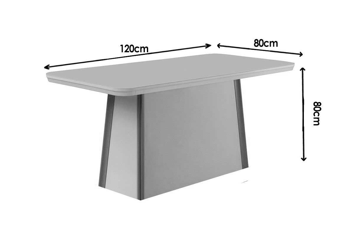 Sala Jantar Mesa Tilia Curvo 120cm + 4 Cadeiras Jaspe Madeira - Rufato
