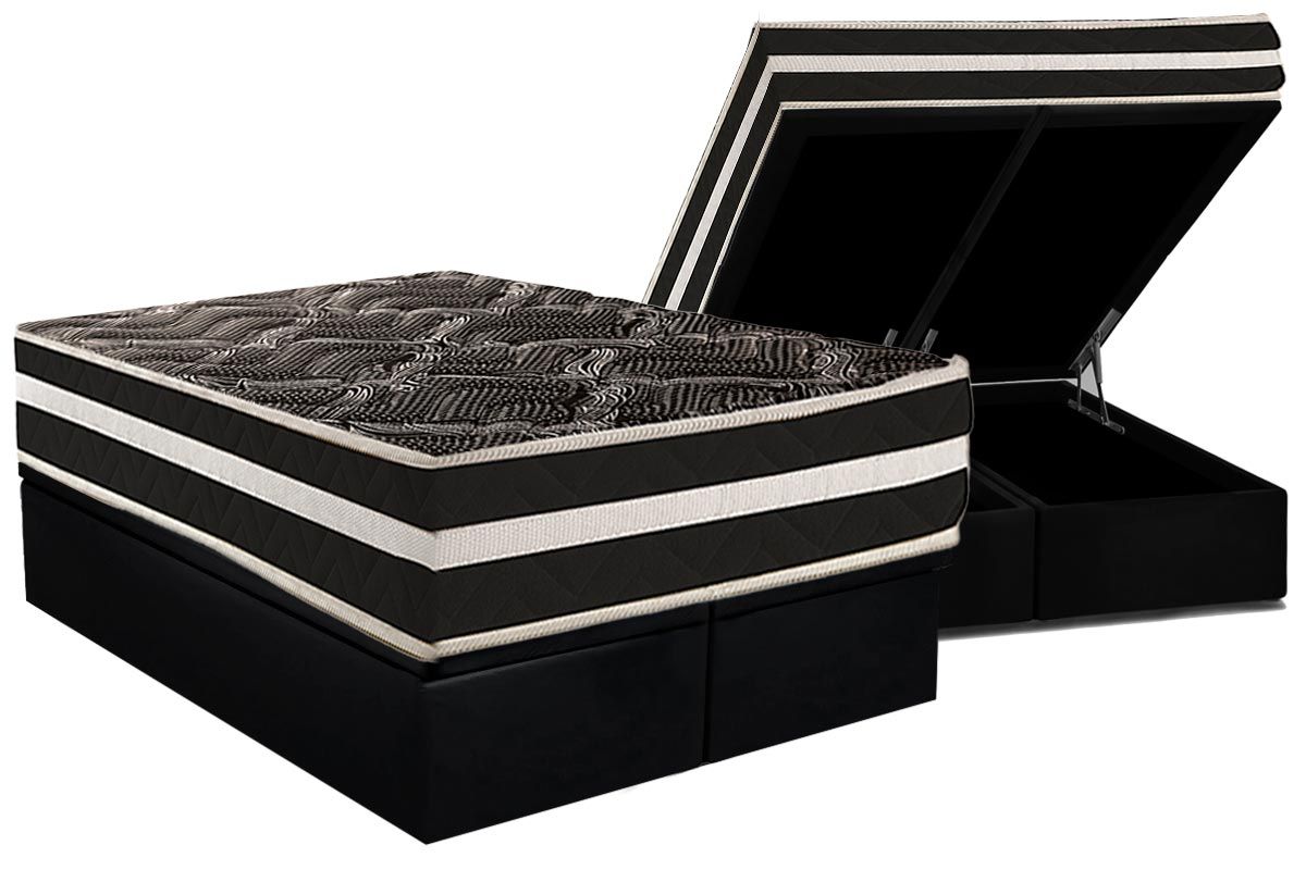 Cama Box Baú CRC +Colchão Ortopédico Master Paropas