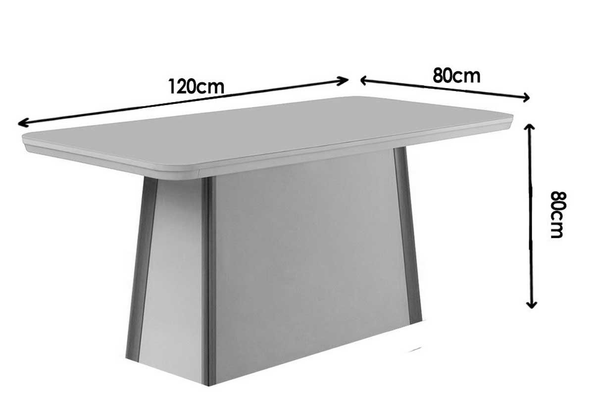 Sala Jantar Mesa Tilia Curvo 120cm + 4 Cadeiras Dafne Madeira - Rufato