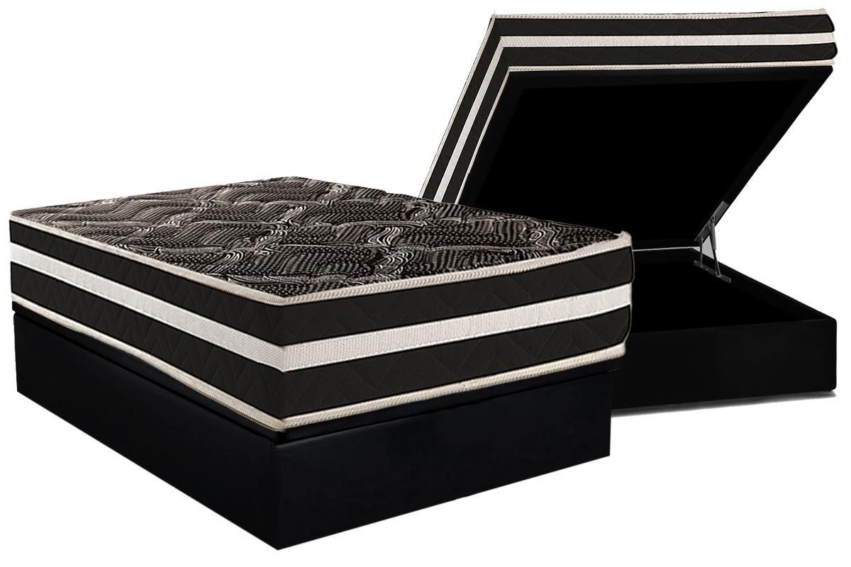 Cama Box Baú CRC +Colchão Ortopédico Master Paropas