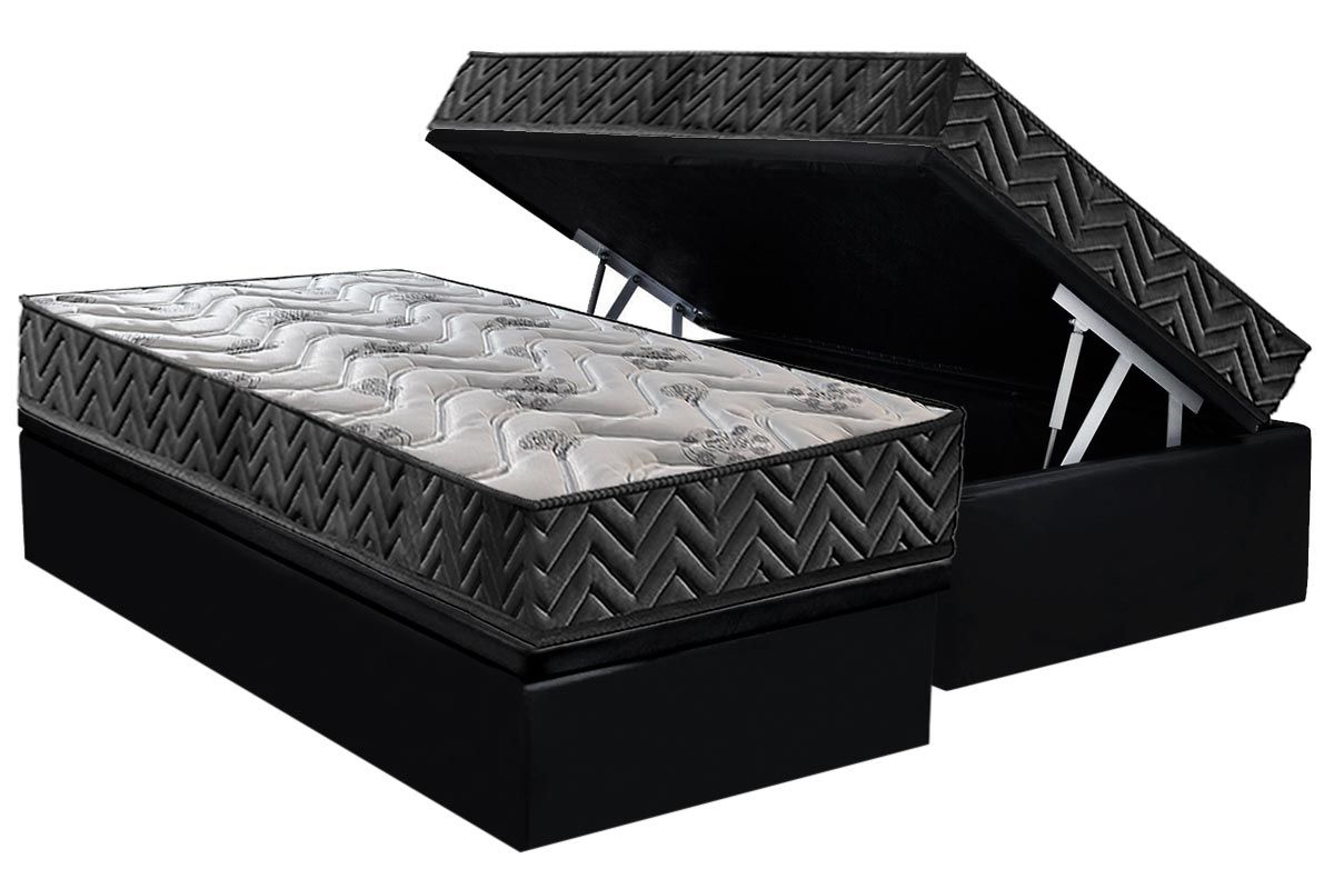 Cama Box Baú CRC +Colchão D45 Pasquale Wave Paropas