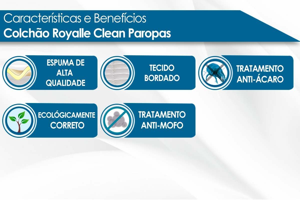 Cama Box Baú CRC +Colchão Ortopédico Royalle Paropas