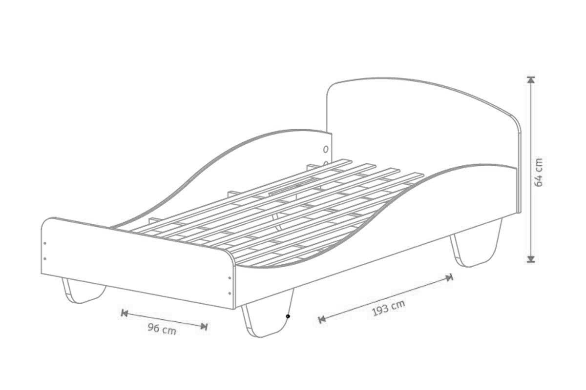 Quarto Infantil Completo 2 Peças (Cama+Escrivaninha) - Peroba