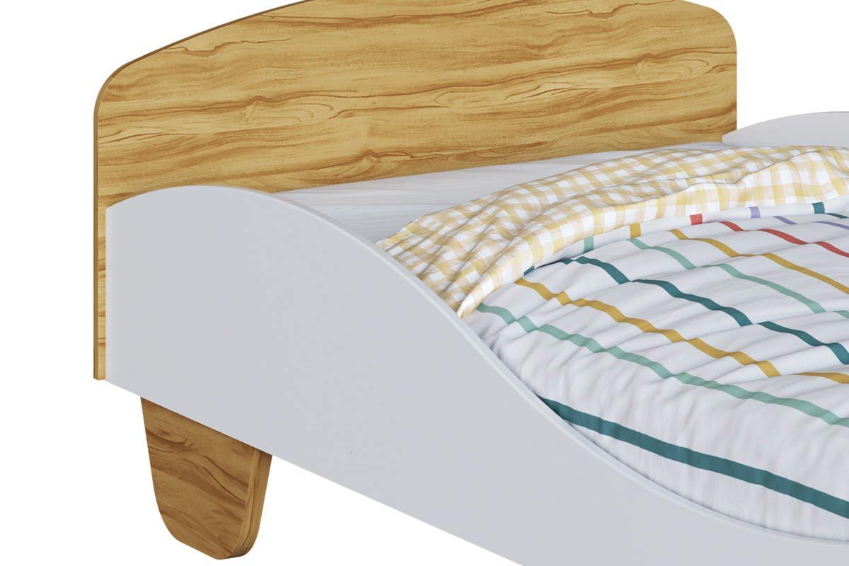 Quarto Infantil Completo 2 Peças (Cama+Cabeceira) - Peroba