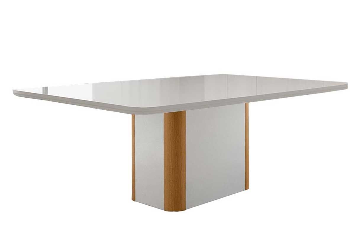 Sala Jantar Mesa Pietá Curvo 120cm + 4 Cadeiras Pietá Madeira - Rufato