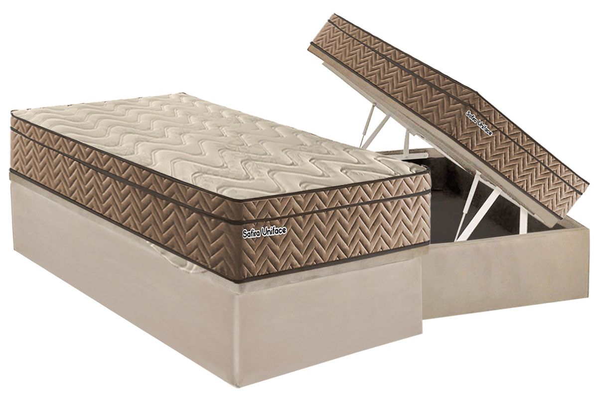 Cama Box Baú CRC +Colchão Molas Safira Paropas