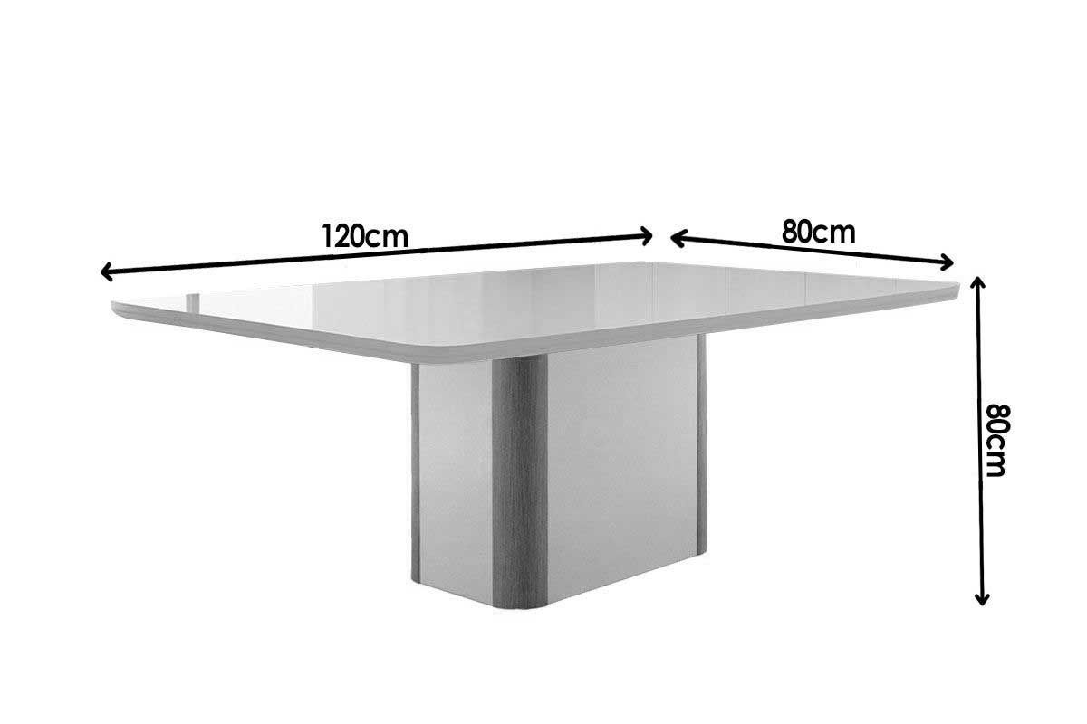Sala de Jantar Completa Pietá c/ Tampo Madeirado c/ Vidro Canto Curvo 120x80cm e 4 Cadeiras Tilia Madeira Maciça - Rufato