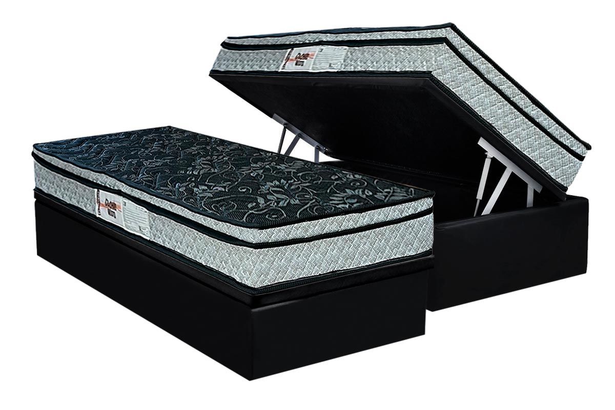 Cama Box Baú CRC +Colchão D28 Conforto Firme Paropas