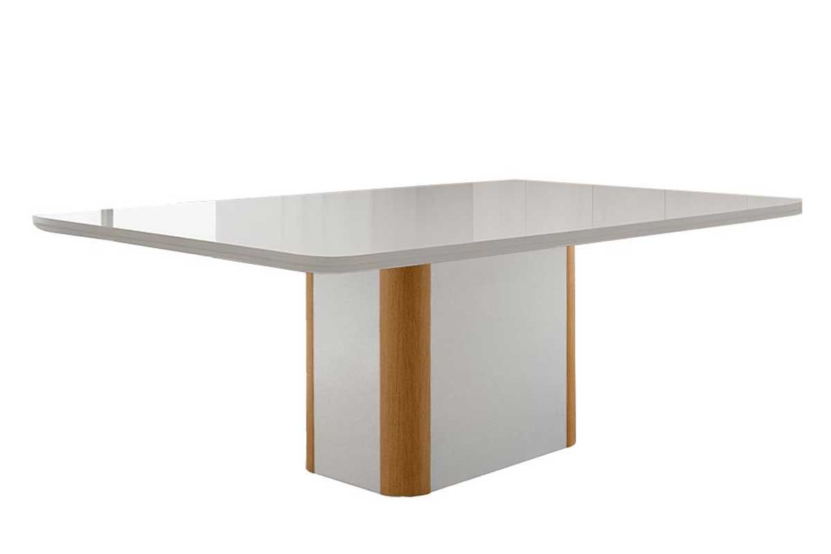 Sala Jantar Mesa Pietá Curvo 180cm + 6 Cadeiras Dafne Madeira - Rufato