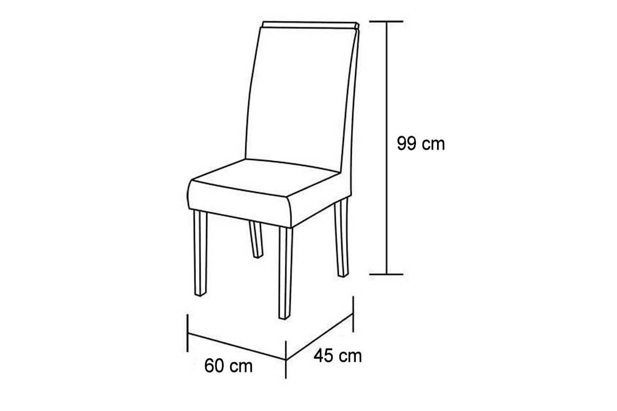 Sala Jantar Mesa Pietá Curvo 120cm + 4 Cadeiras Dafne Madeira - Rufato