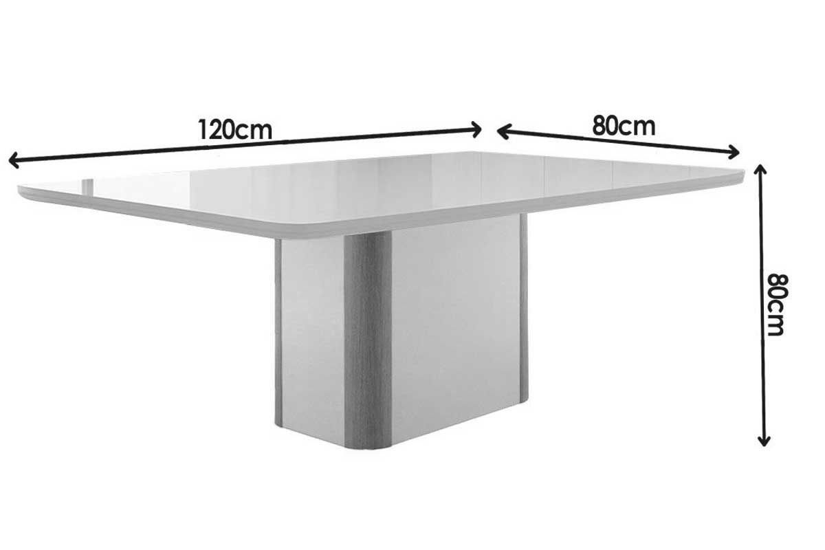 Sala Jantar Mesa Pietá Curvo 120cm + 4 Cadeiras Dafne Madeira - Rufato