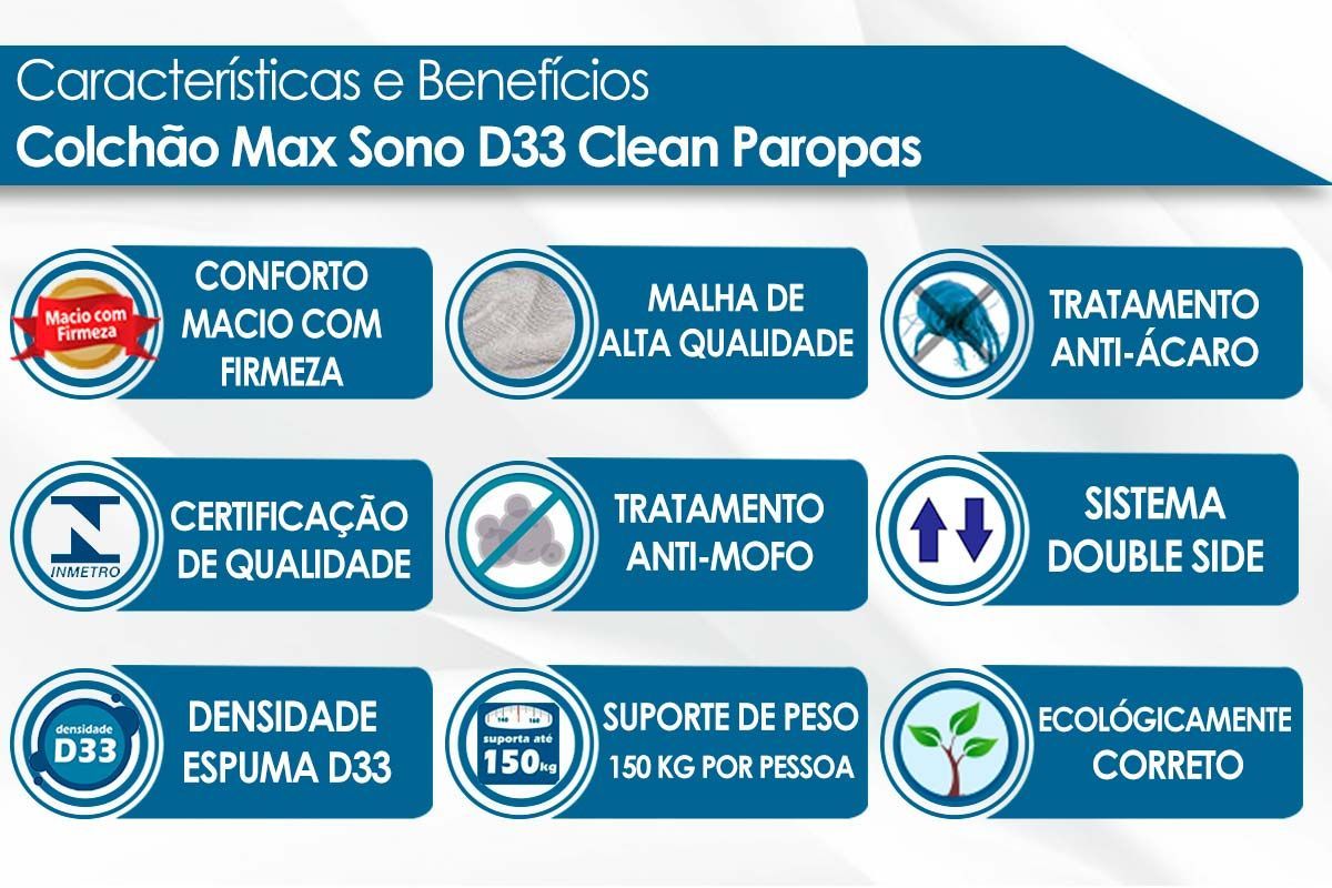 Cama Box Baú CRC +Colchão Ortopédico MaxSono Paropas