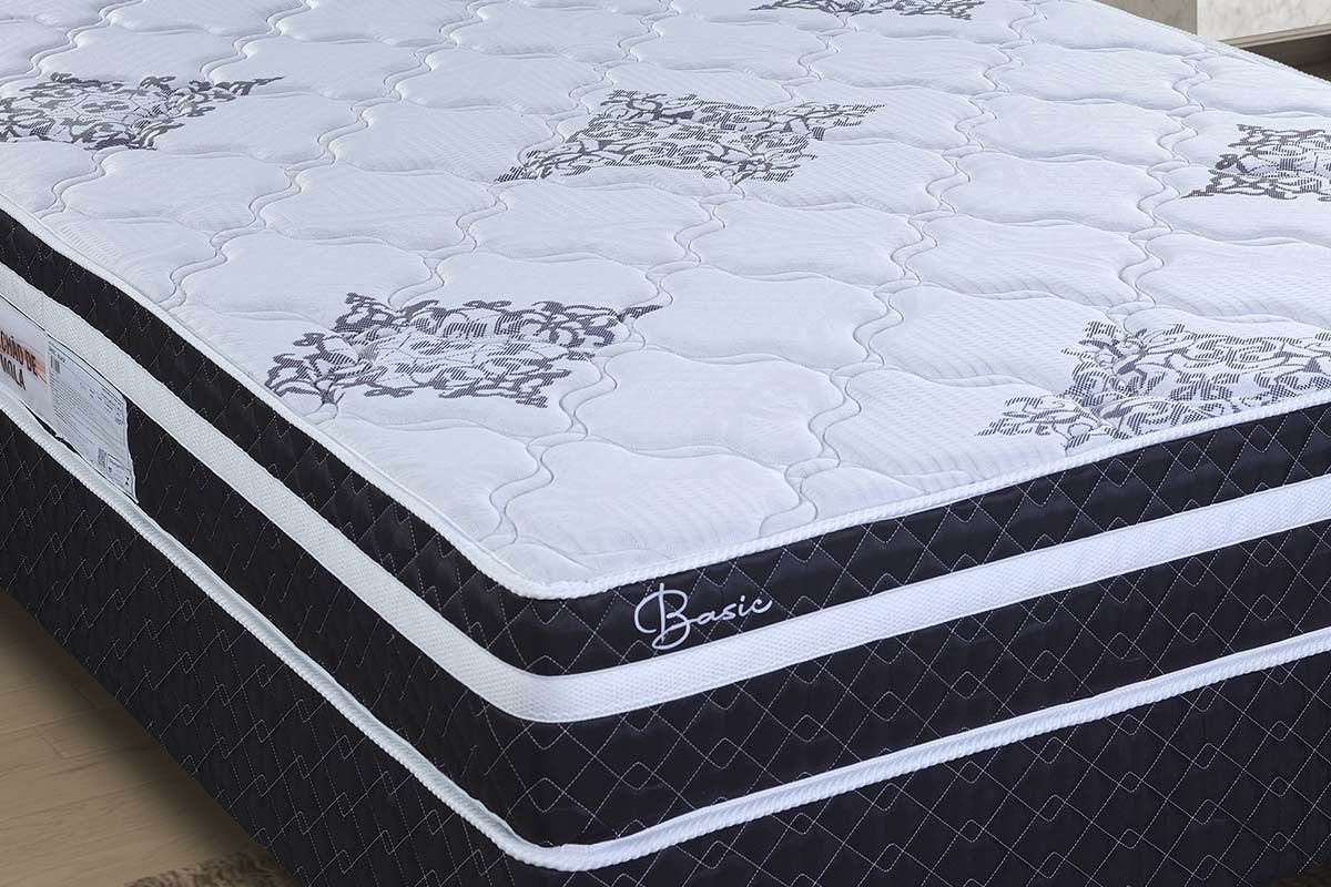 Cama Box Baú CRC +Colchão Molas Basic Paropas