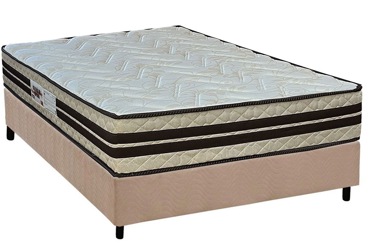 Cama Box CRC +Colchão Ortopédico Confort Paropas