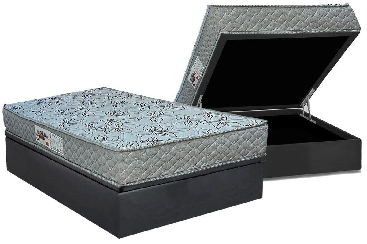 Cama Box Baú CRC +Colchão Ortopédico Fanton Paropas