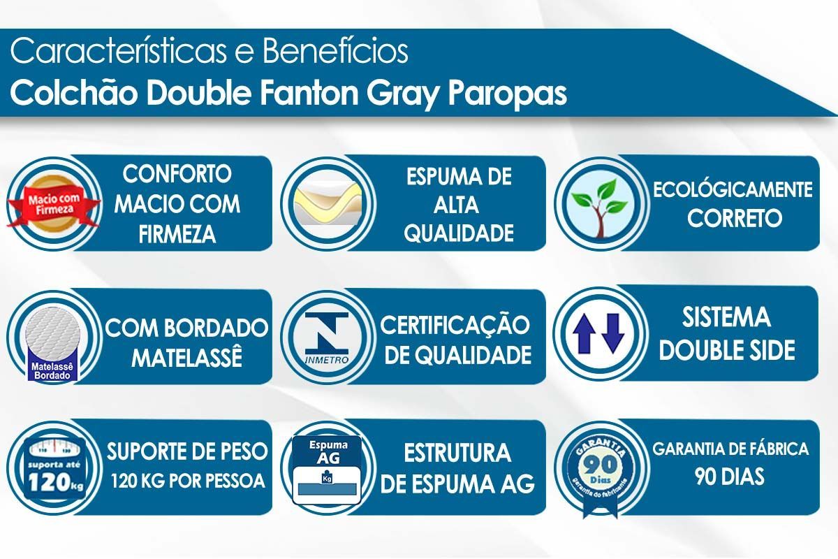 Cama Box Baú CRC +Colchão Ortopédico Fanton Paropas