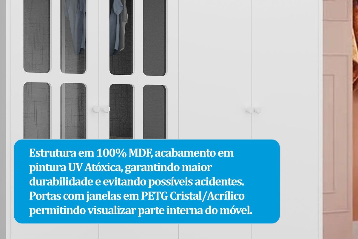 Quarto Infantil Completo Elô 3 Peças (1GuardaRoupa+1Berço+1Cômoda) QI119 Peroba