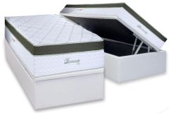 Cama Box Baú Filhão +Colchão Molas Diamante Paropas
