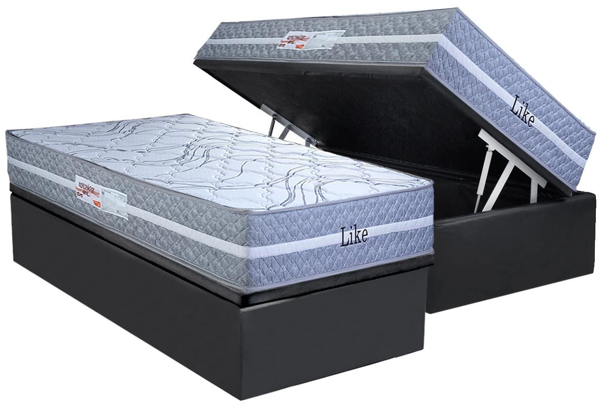 Cama Box Baú CRC +Colchão Molas Like Paropas