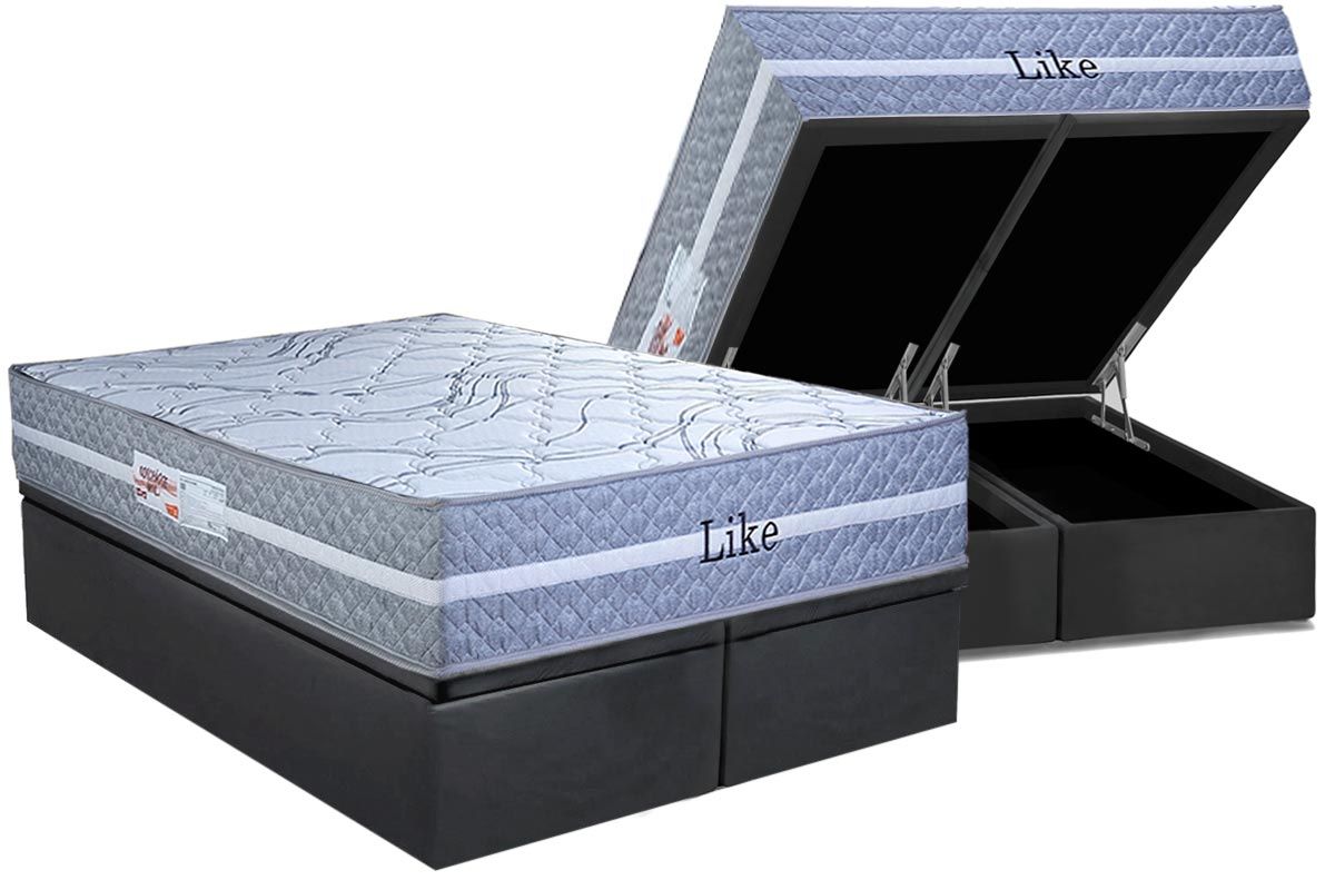 Cama Box Baú CRC +Colchão Molas Like Paropas