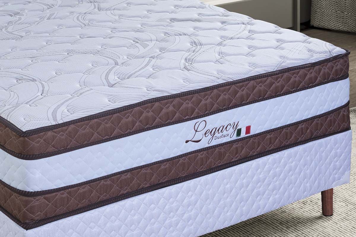 Cama Box Baú CRC +Colchão Molas Legacy Paropas