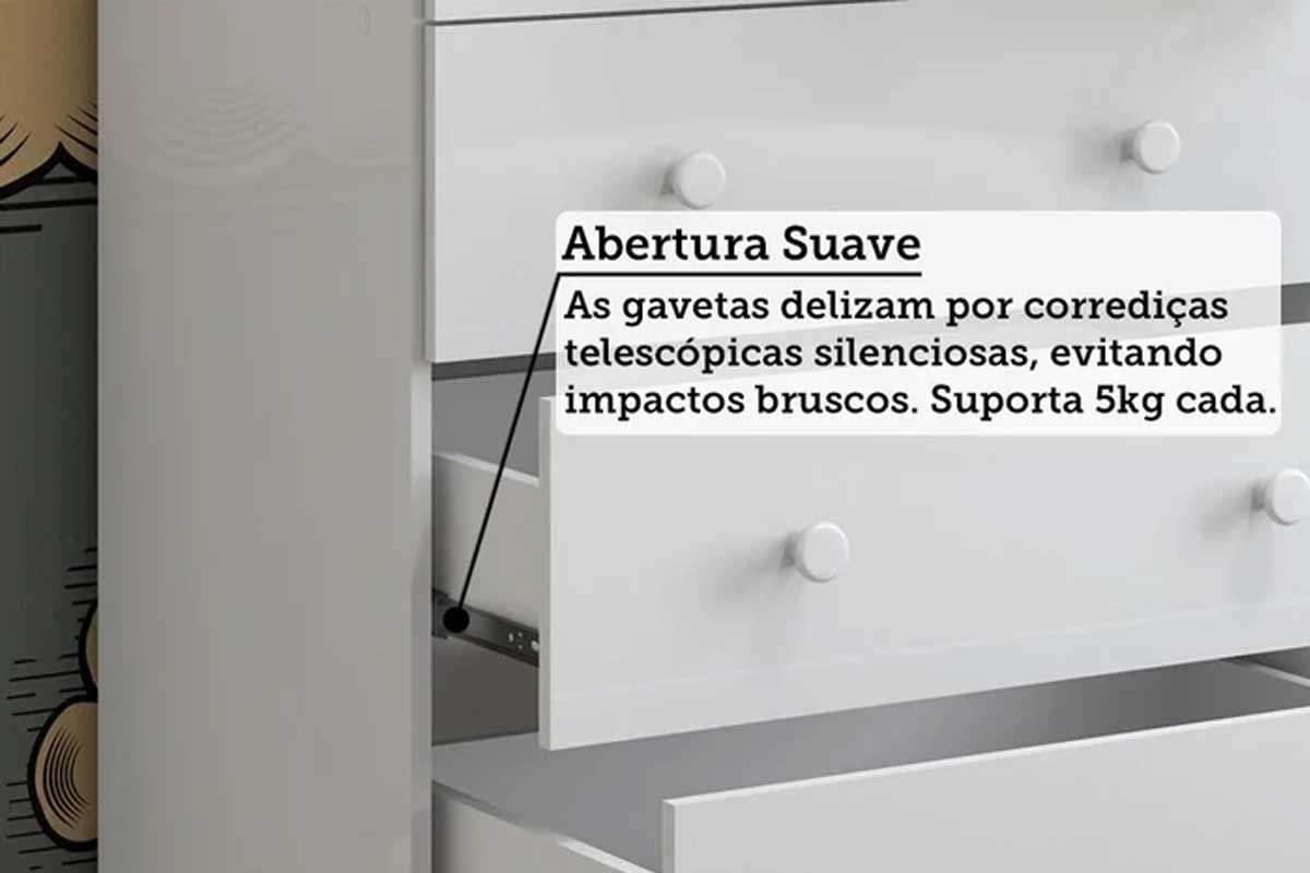 Quarto Infantil Completo 3 Peças (1GuardaRoupa+1Berço+1Cômoda) QI121 Peroba