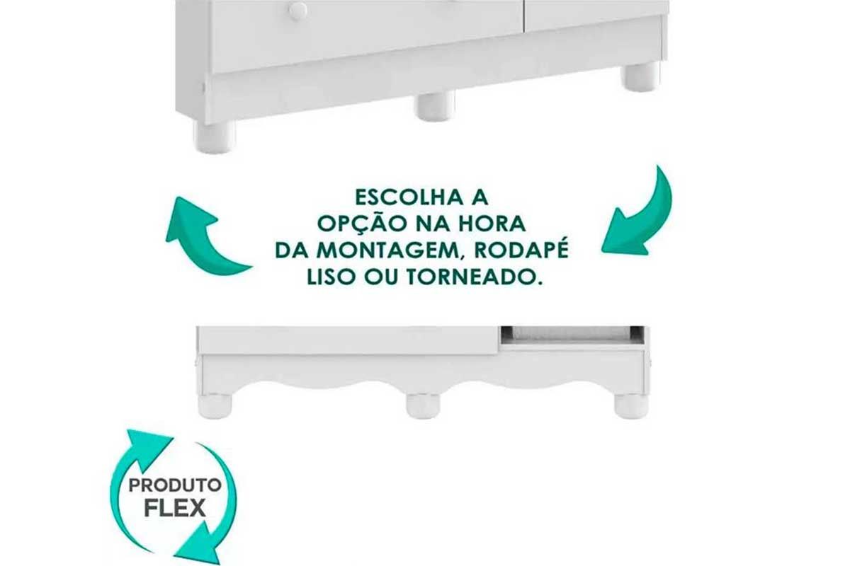 Quarto Infantil Completo 3 Peças (1GuardaRoupa+1Berço+1Cômoda) QI122 Peroba