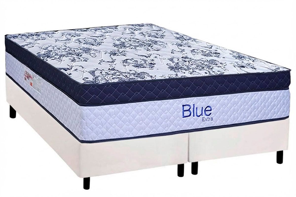 Cama Box CRC +Colchão Molas Blue Paropas