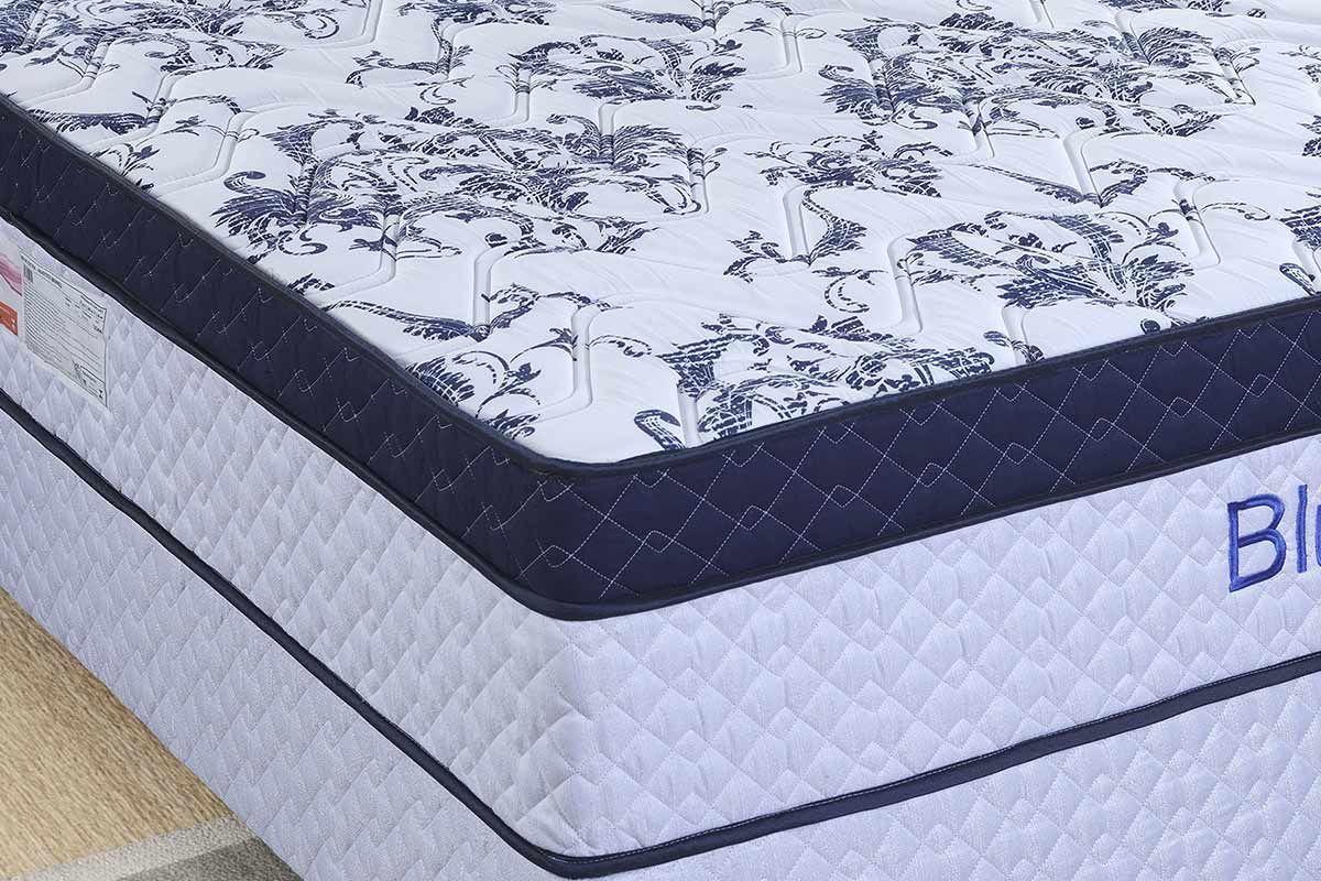 Cama Box Baú CRC +Colchão Molas Blue Paropas