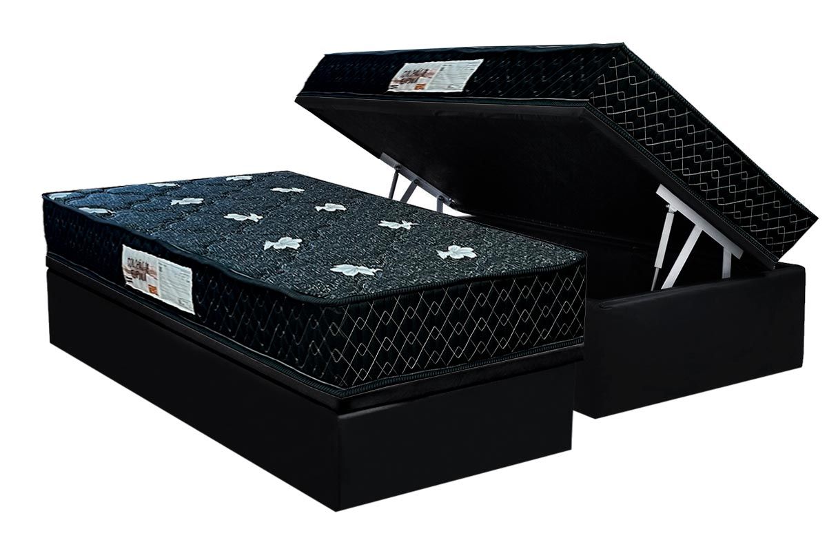 Cama Box Baú CRC +Colchão Ortopédico Sofistic Paropas