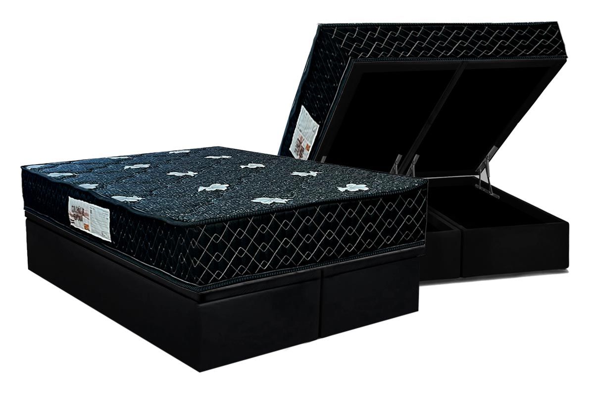Cama Box Baú CRC +Colchão Ortopédico Sofistic Paropas