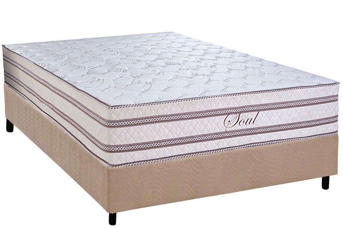 Cama Box CRC +Colchão Molas Soul Paropas