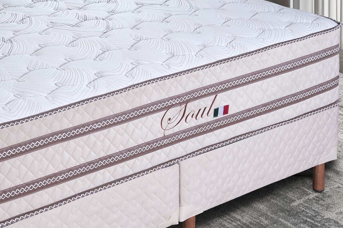Cama Box CRC +Colchão Molas Soul Paropas