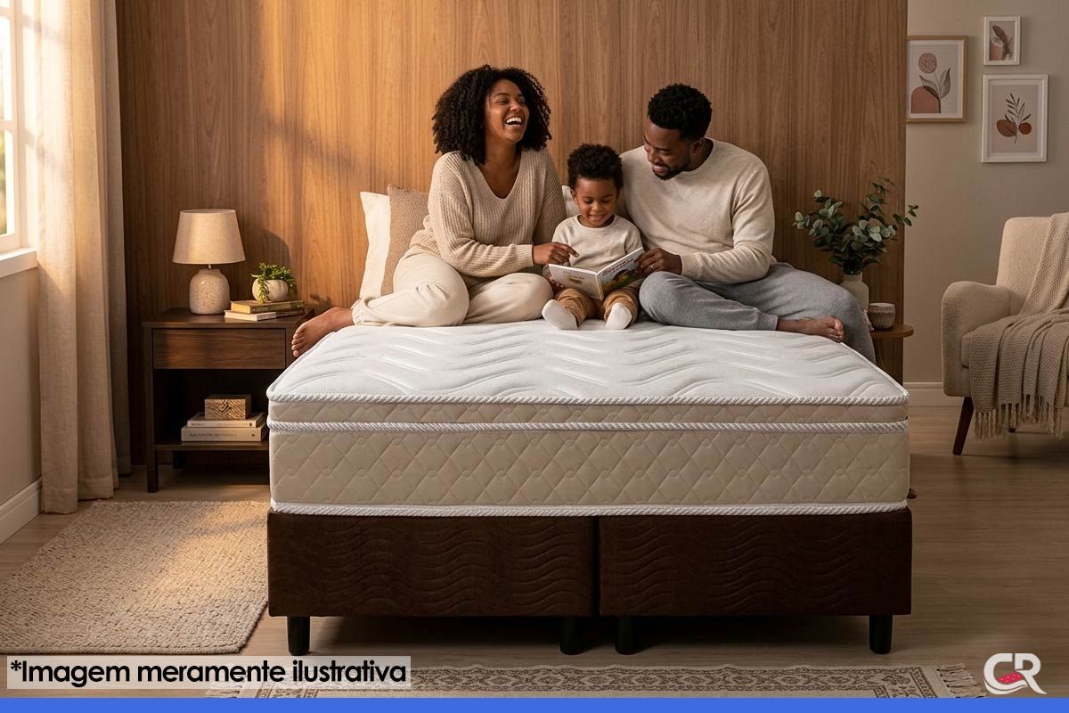 Cama Box CRC +Colchão Ortopédico Ultra Paropas