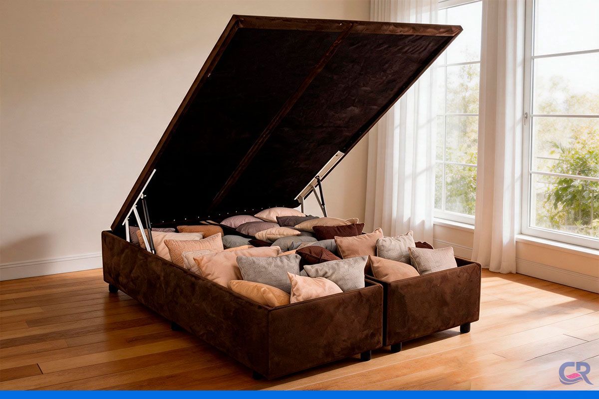 Cama Box Baú CRC +Colchão Ortopédico Ultra Paropas