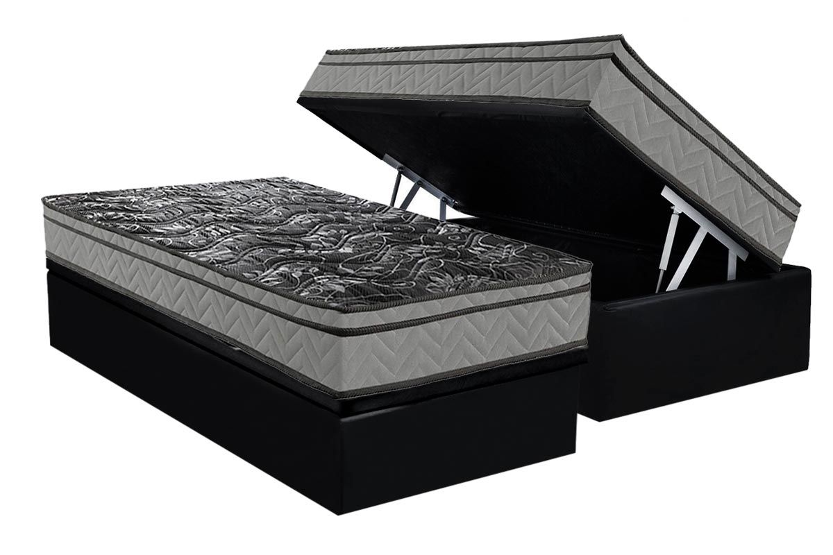 Cama Box Baú CRC +Colchão Ortopédico Ultra Paropas