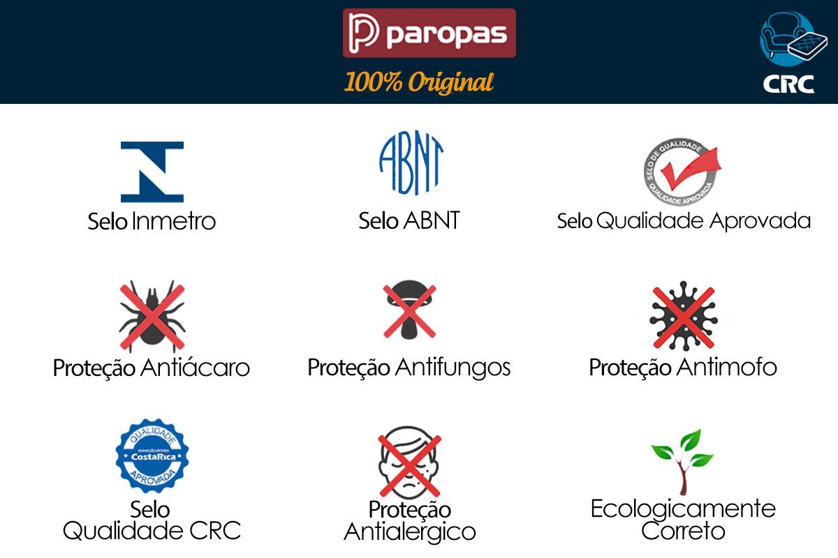 Cama Box Baú CRC +Colchão Ortopédico Ultra Paropas