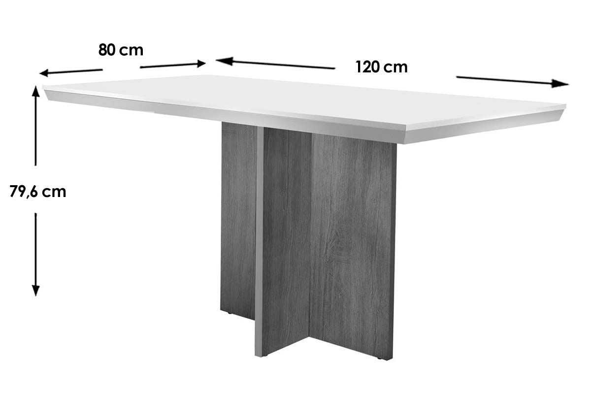 Sala Jantar Mesa Berlim Curvo 120cm + 4 Cadeiras Dakota - Rufato