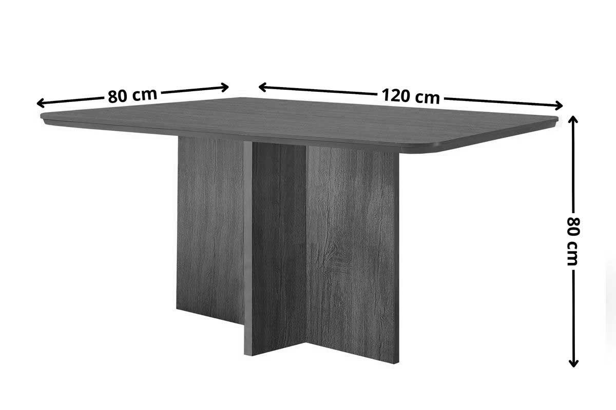 Sala Jantar Mesa Berlim Curvo 120cm + 4 Cadeiras Havana - Rufato