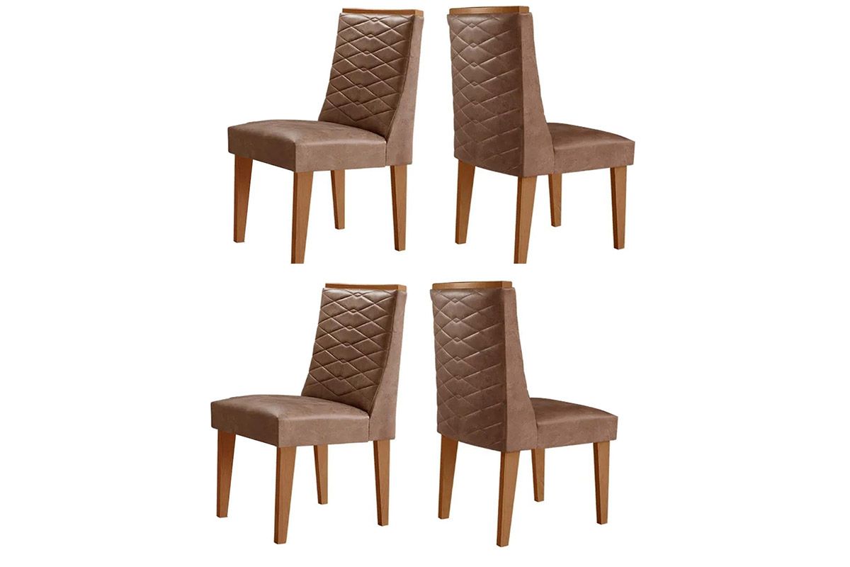 Cadeira Sala de Jantar Dafne Kit 4 Un - Rufato