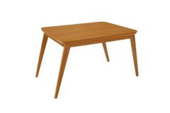 Mesa Jantar Havana Madeira c/Tampo Madeirado Curvo 120cm Rufato - Naturale