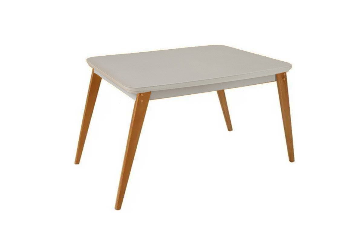 Mesa Jantar Havana Madeira c/Tampo Madeirado Curvo 120cm Rufato