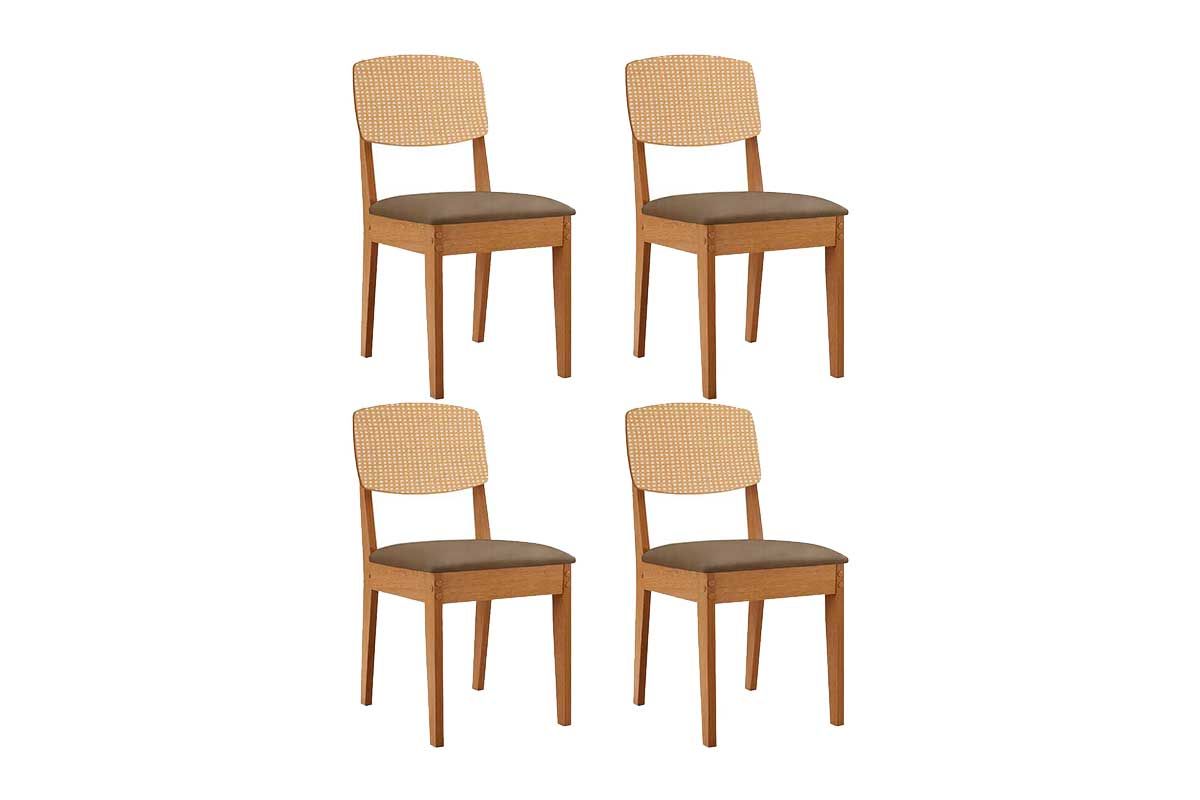 Cadeira Sala de Jantar Havana Premium Kit 4 Un - Rufato