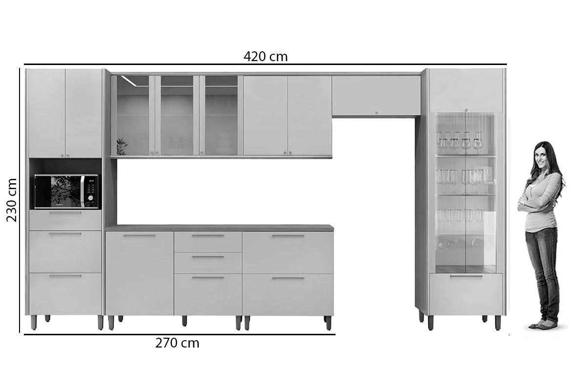 Cozinha Completa Linea Brasil 7 Peças Atena CP01