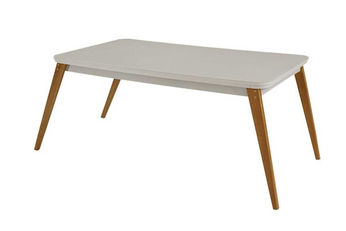 Sala Jantar Mesa Havana Curvo 120cm + 4 Cadeiras Maldivas - Rufato